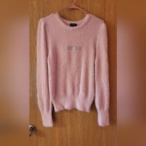 BEBE Pink Fuzzy Sweater